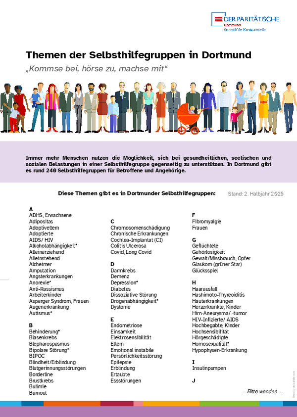 Themen der Dortmunder Selbshilfegruppen